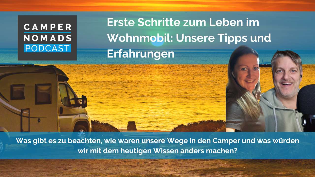 wohnmobil im sonnenuntergang André Anja Podcast