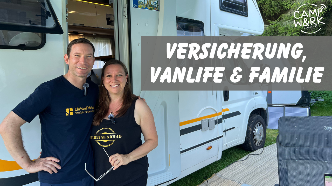Versicherungsmakler Christof Moissl mit Frau Bianca vor Wohnmobil